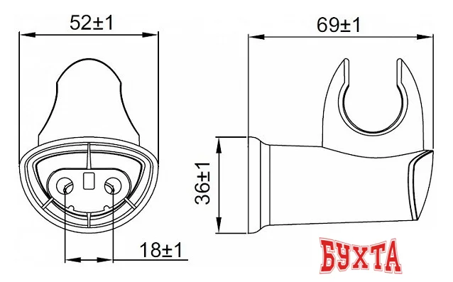 Держатель душевой лейки IDDIS 030CP00I53