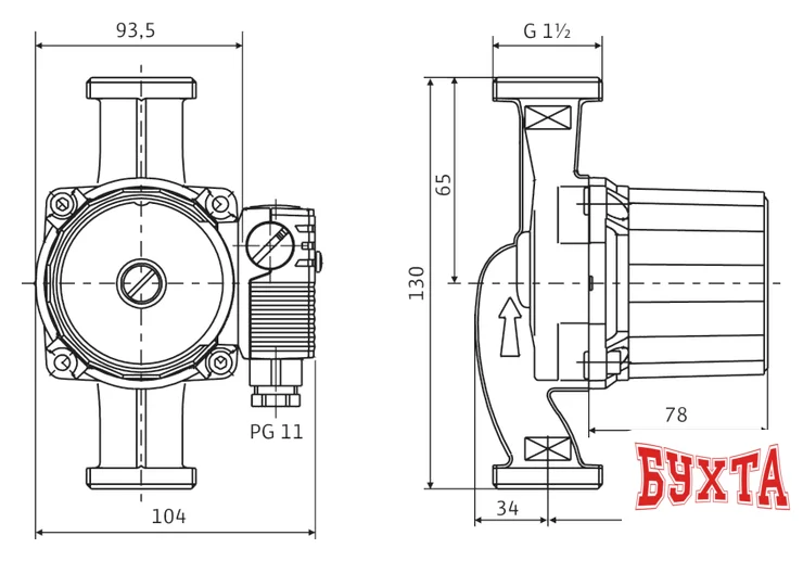 Циркуляционный насос Wilo Star-RS 25/4-130