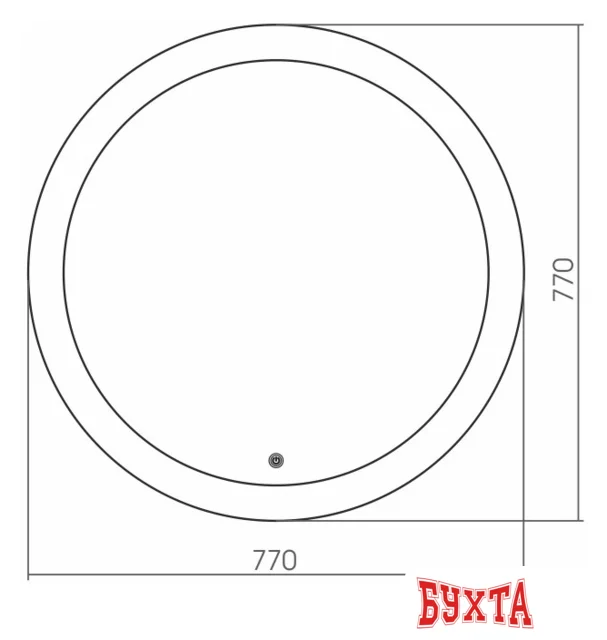 Мебель для ванных комнат Grossman Зеркало Cosmo LED 77x77 9D770