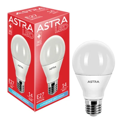 Лампа светодиодная ASTRA A60 14W E27 3000K; Штрихкод 8726359601430; страна происхождения (производства) - Китай