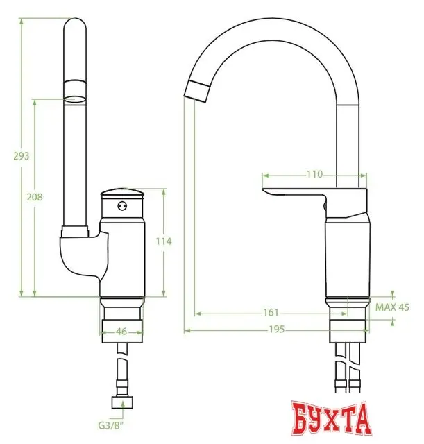 Смеситель Laveo Appia BLP 068D