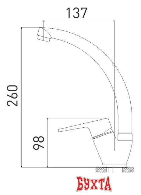 Смеситель Gross Aqua Delta 3205268С-A02