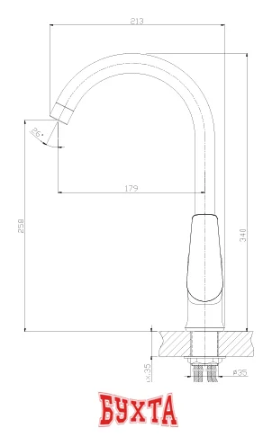 Смеситель Rossinka Silvermix S35-24