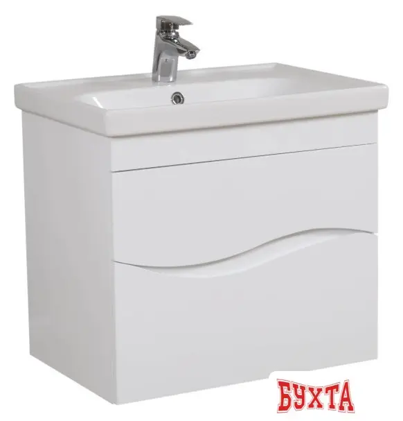 Мебель для ванных комнат Аква Родос Тумба Альфа 65 АР0002497 с умывальником Frame 65 (белый)