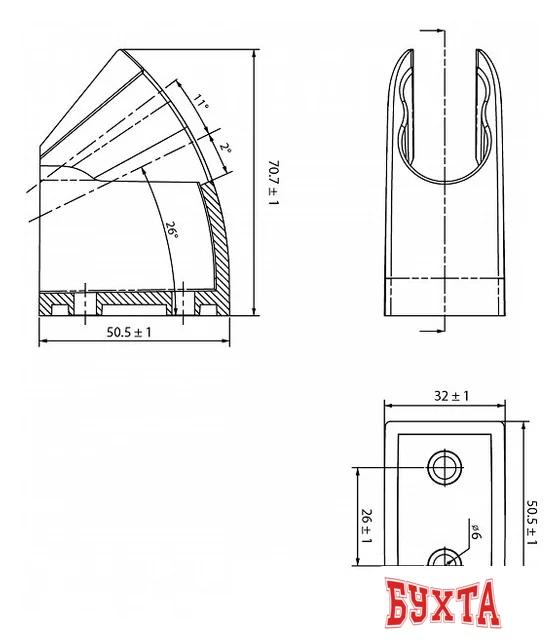 Держатель душевой лейки IDDIS 060BP00I53