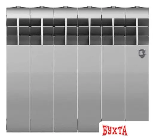 Биметаллический радиатор Royal Thermo Biliner 350 (Silver Satin, 2 секции) 