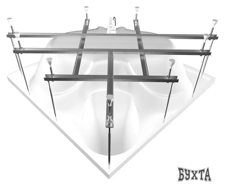 Ванна Triton Сабина 160x160 (с каркасом, экраном и сифоном)