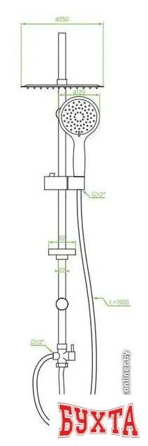 Душевая система  Laveo Fino PL2 70OX