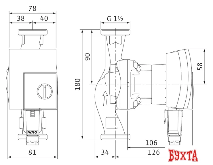 Циркуляционный насос Wilo Yonos PICO 25/1-6