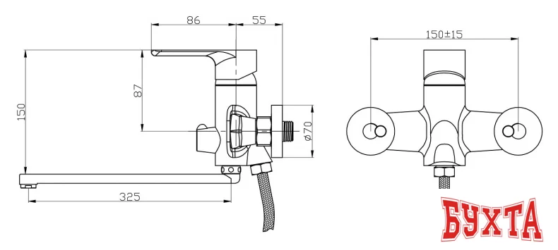 Смеситель РМС SL133-006E