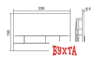 Панель смыва OLI Narrow 152939 (белый)