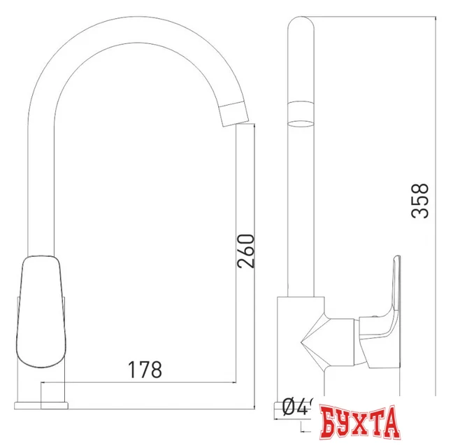 Смеситель Gross Aqua Evo 3243297C-B02