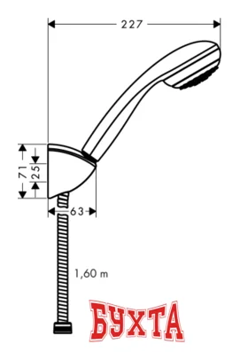 Душевой гарнитур  Hansgrohe Crometta 85 1jet [27577000]