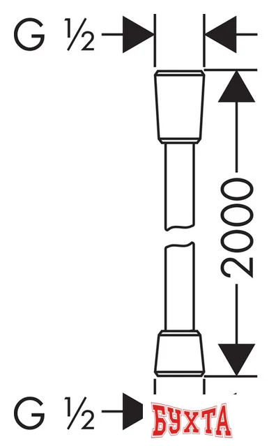 Душевой шланг Hansgrohe Comfortflex 28169000