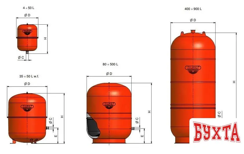 Расширительный бак ZILMET Cal-Pro 24