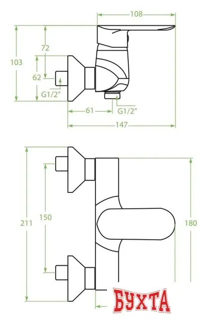 Смеситель Laveo Appia BLP 040D