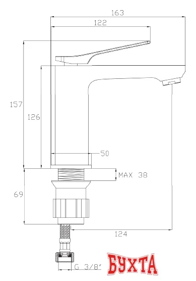 Смеситель Invena Paros BU-09-001