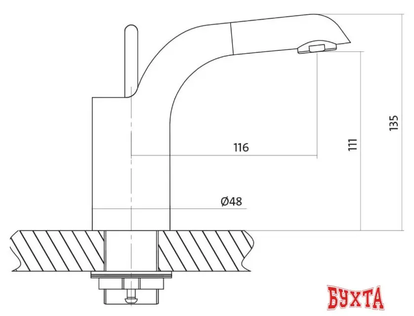 Смеситель Cersanit Luvio S951-051