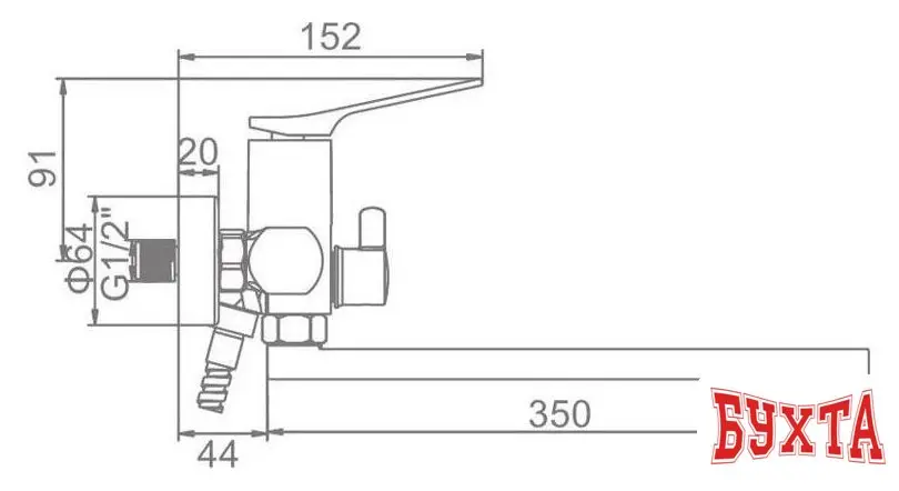 Смеситель Ledeme L2275B