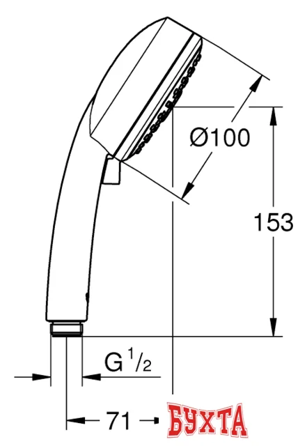 Душевая лейка Grohe New Tempesta Cosmopolitan 100 27574002