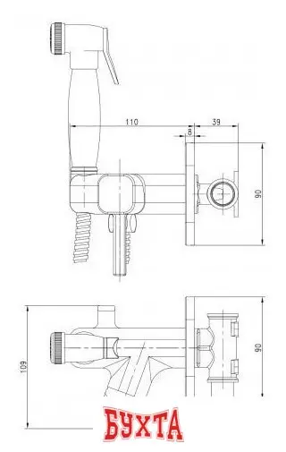 Гигиенический душ Lemark Solo LM7165G