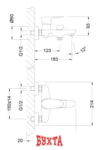 Смеситель Lemark Nero LM0214C