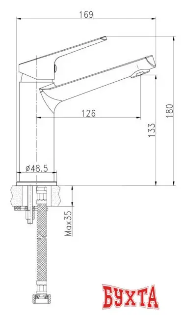 Смеситель Cersanit Flavis 63037