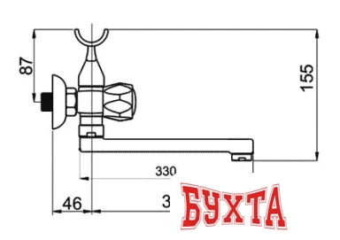 Смеситель Rubineta R-1 Globo (C) (K) (R1CK02)