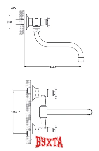 Смеситель Solone JIK12-A102-A (хром)