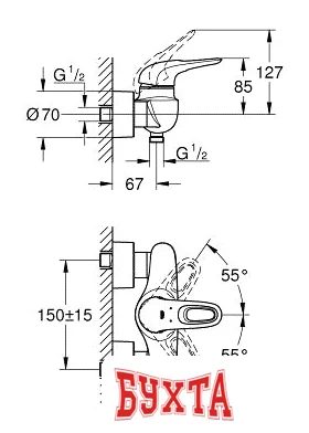 Смеситель Grohe Eurostyle 33590003