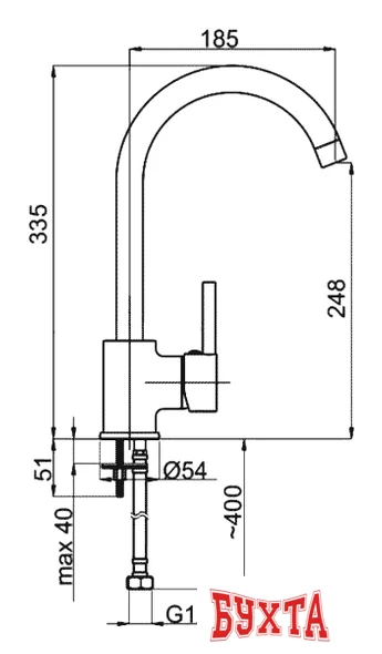 Смеситель Rubineta Ultra-33 ST (U30058)