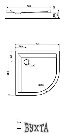 Душевой поддон Kolo Pacyfik 80x80 [XBN0780000]