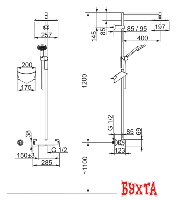 Душевая система  Oras Optima 7192U