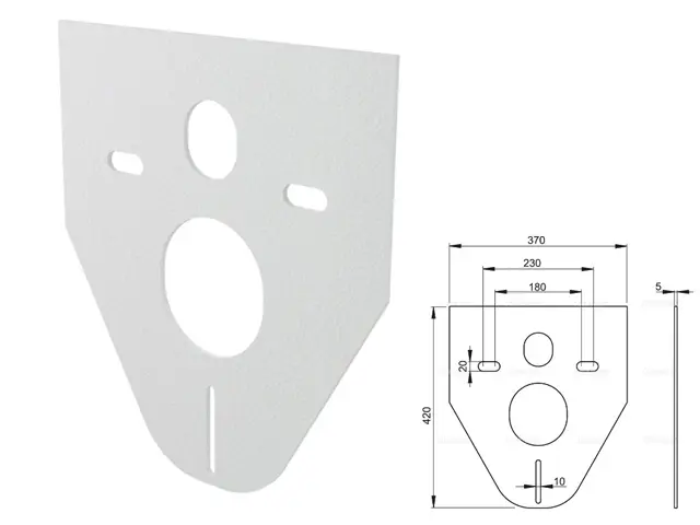 M91-BL-01 Звукоизоляционная плита для подвесного унитаза и для биде /Чешская Республика/