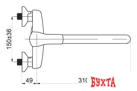 Смеситель Rubineta Artis-12/C (540037)