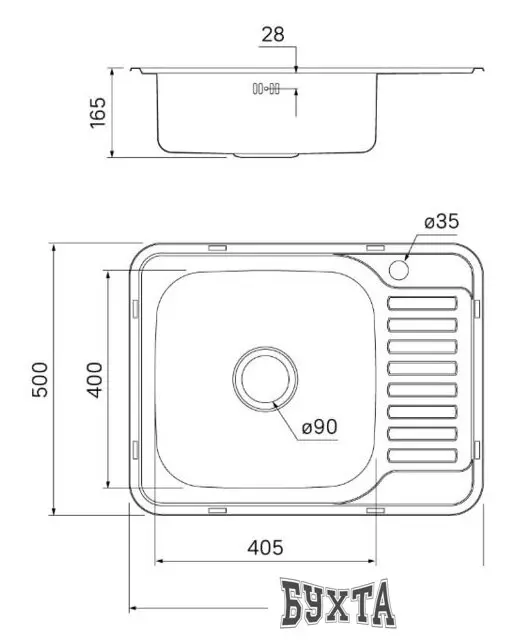 Кухонная мойка IDDIS Basic BAS65SLi77