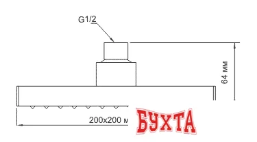 Верхний душ Wasserkraft A028