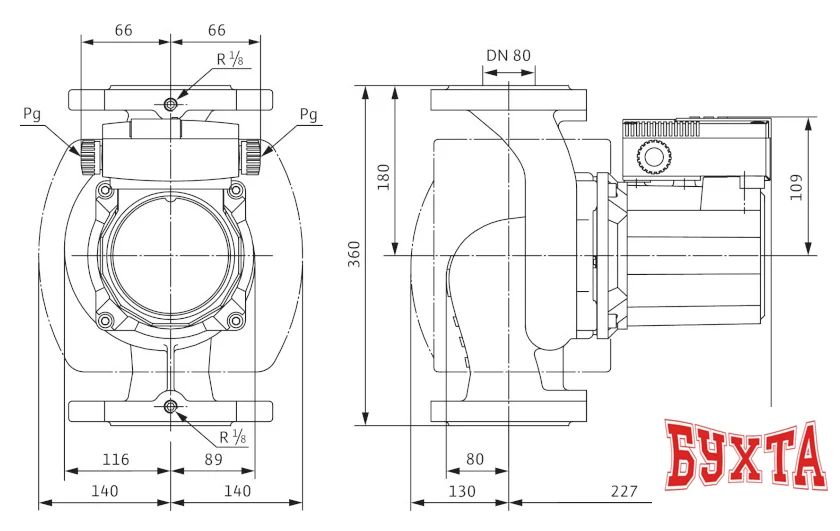 Циркуляционный насос Wilo TOP-S 80/7 (3~400/230 V, PN 6)