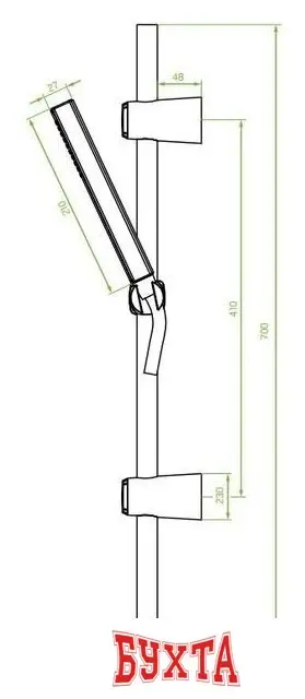 Душевой гарнитур  Laveo Pola NAP 01A1