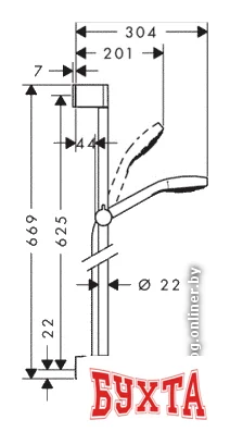 Душевой гарнитур  Hansgrohe Croma Select S [26560400]