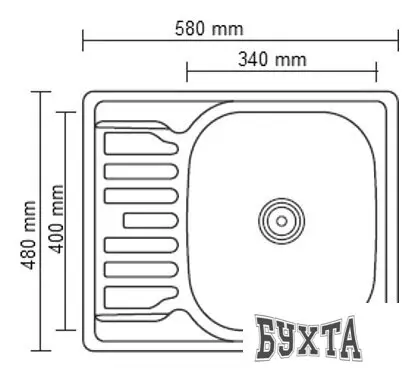 Кухонная мойка Ledeme L65848-R