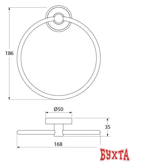 Держатель для полотенца IDDIS Calipso CALSBO0i51