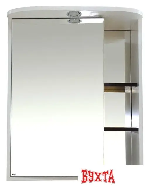 Мебель для ванных комнат Misty Венера - 55 Зеркало-шкаф лев. со светом комбинированное - П-Внр04055-25СвЛ