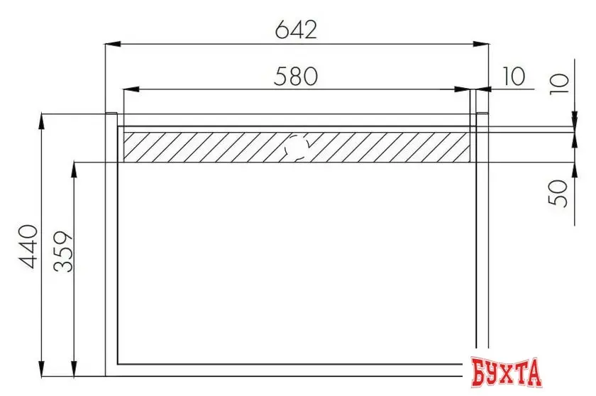 Мебель для ванных комнат Акватон Столешница Фабрик 60 1A242903LTDU0 (дуб эндгрейн)