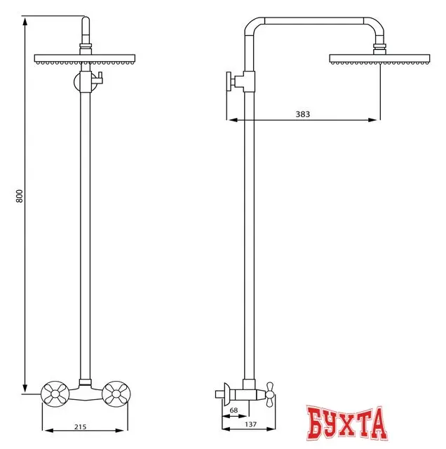 Верхний душ Istok life 402.977