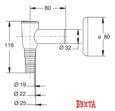 Сифон Bonomini 3530CR32B7