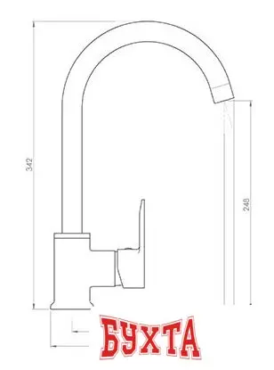 Смеситель Inan Kehribar M2304