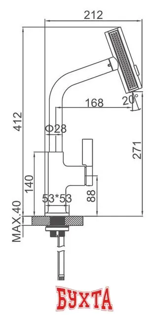 Смеситель Ledeme L6099-4