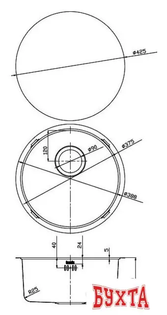 Кухонная мойка IDDIS Edifice EDI42B0i77