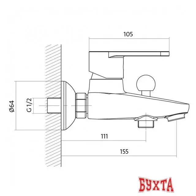 Смеситель Cersanit Cari A63026